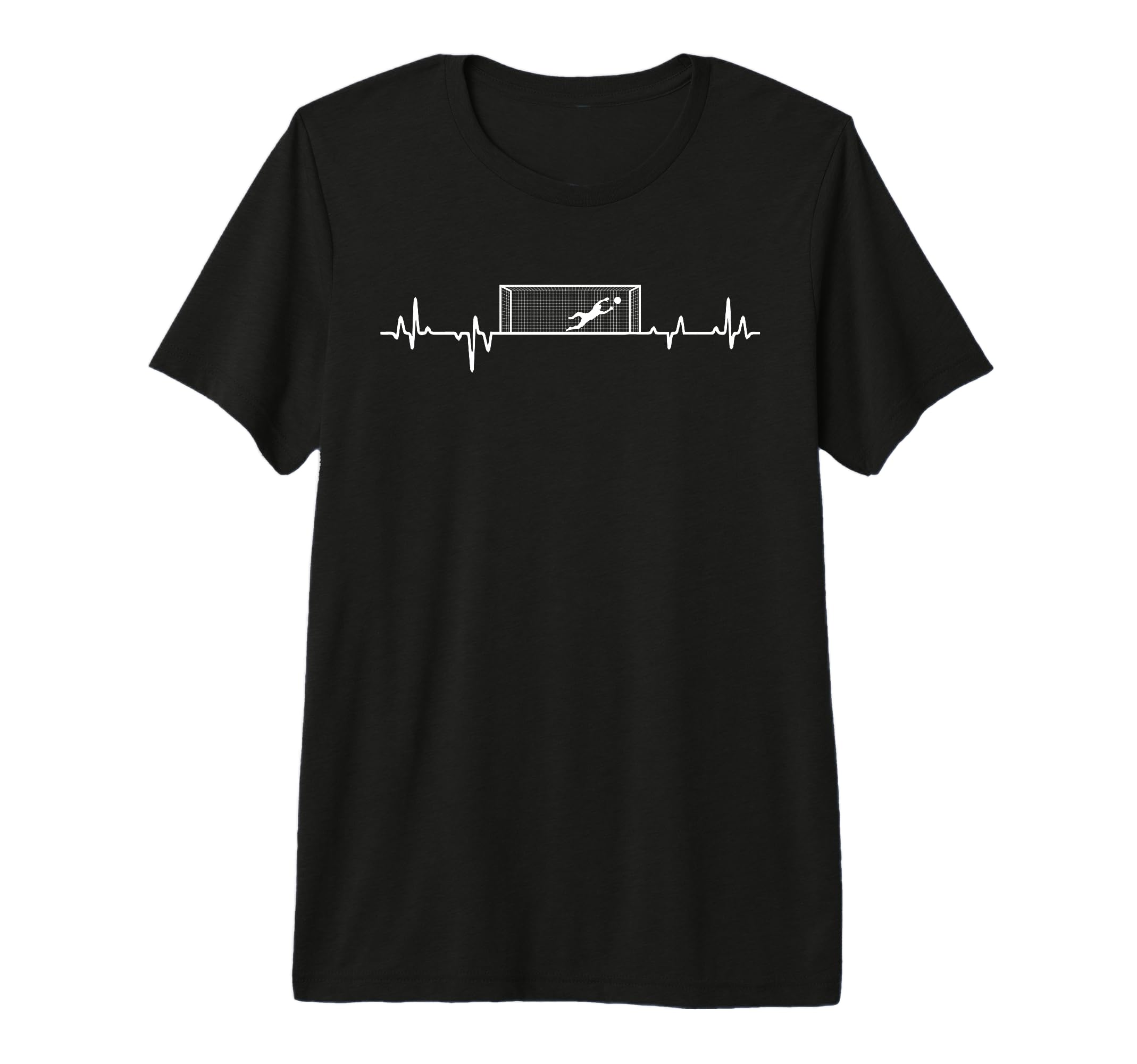 Soccer Goalie Heartbeat Soccer T-Shirt - Minimalist Print Men Women - T-Shirt, Sweatshirt, Hoodie