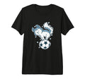 Husky Dog Loves Soccer Tri Blend T-Shirt - Trendy Graphic for Adults - T-Shirt, Sweatshirt, Hoodie
