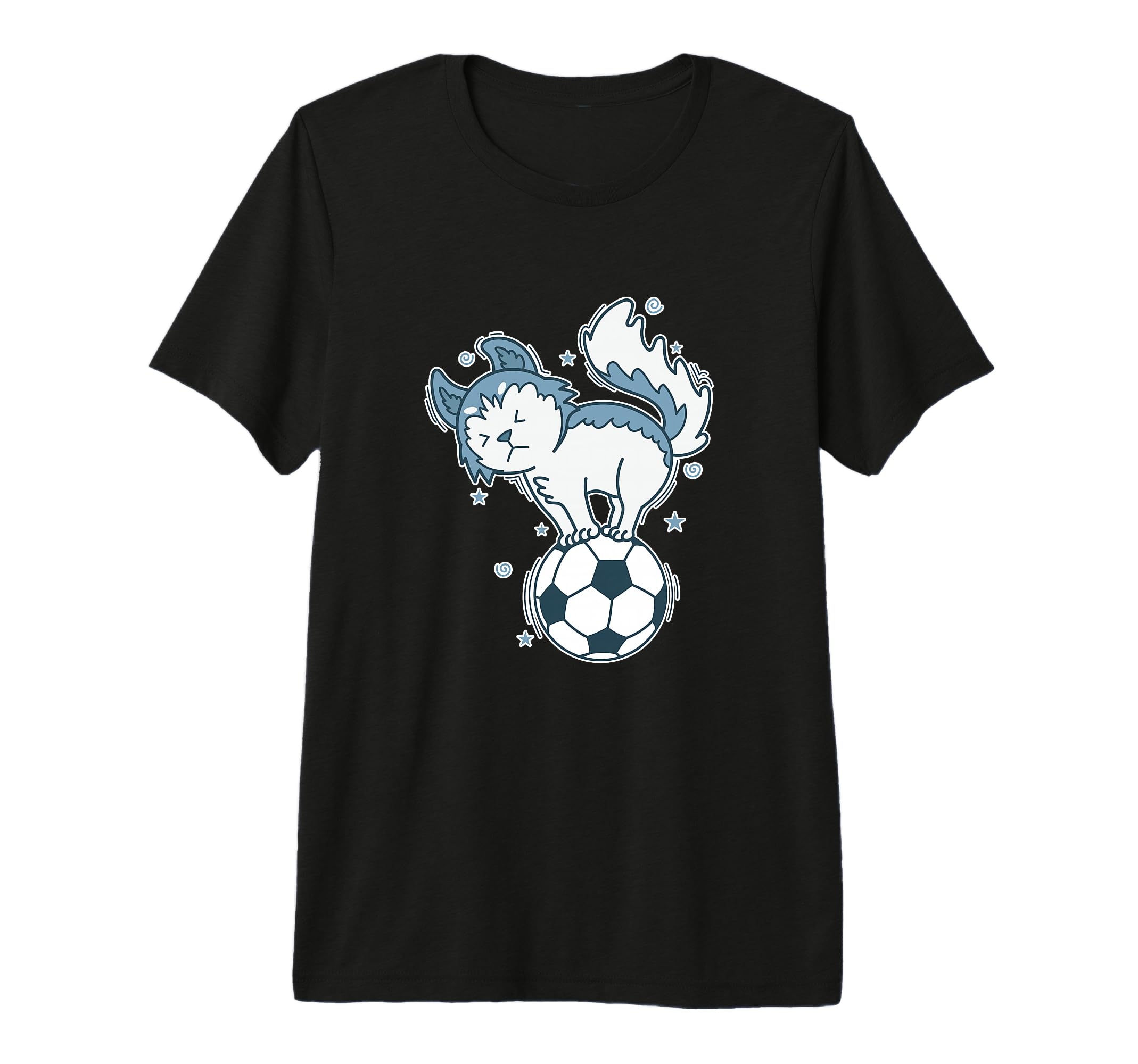 Husky Dog Loves Soccer Tri Blend T-Shirt - Trendy Graphic for Adults - T-Shirt, Sweatshirt, Hoodie