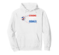 Strong Goals And Assists Womens Soccer Hoodie - Graphic Print for Adults - T-Shirt, Sweatshirt, Hoodie