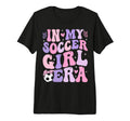 My Soccer Era Groovy Soccer Tri Blend T-Shirt - Minimalist Print Men Women - T-Shirt, Sweatshirt, Hoodie