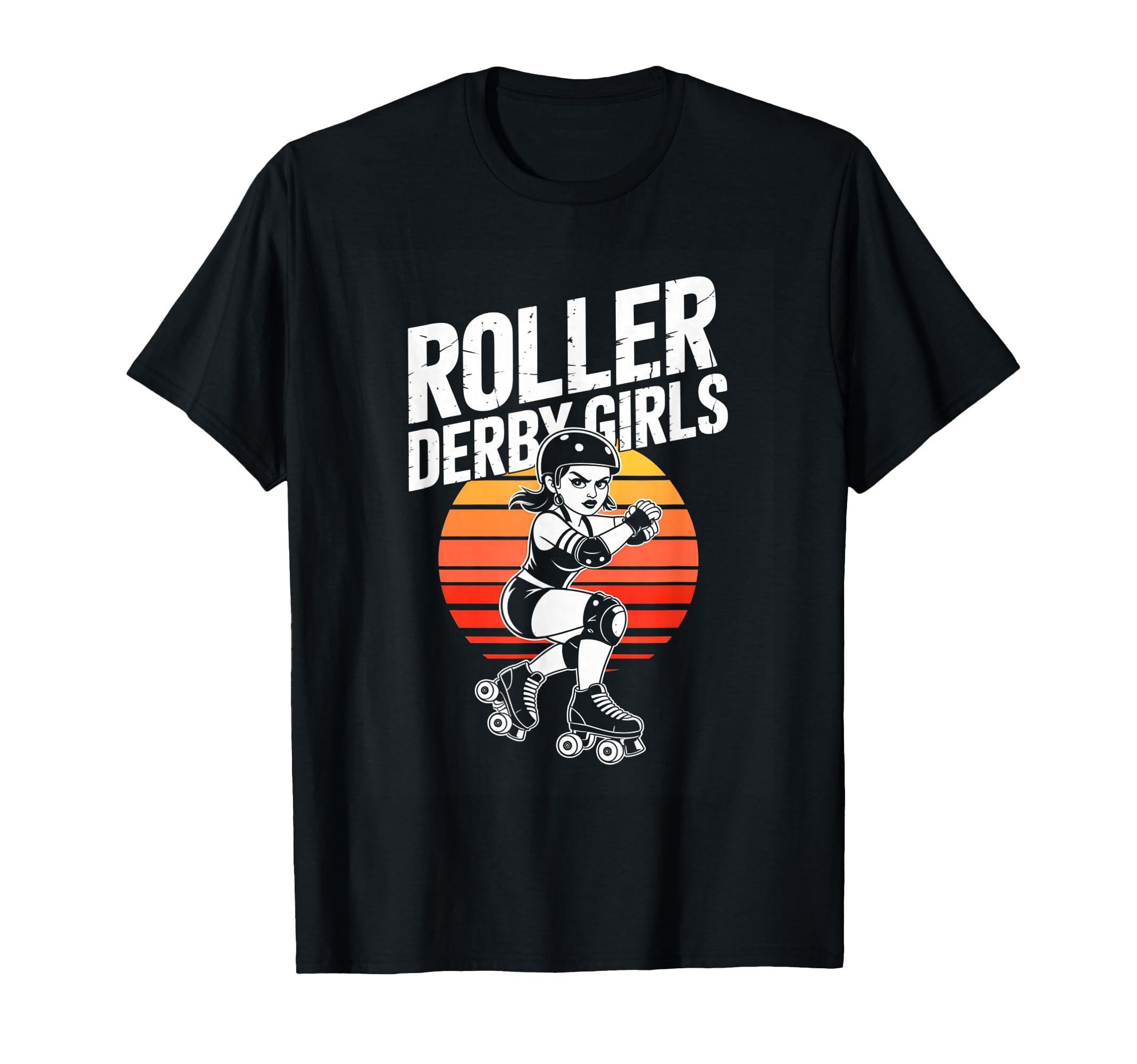 Roller Derby Roller Skate Sunset Art T-Shirt - Unique Graphic Men Women - T-Shirt, Sweatshirt, Hoodie
