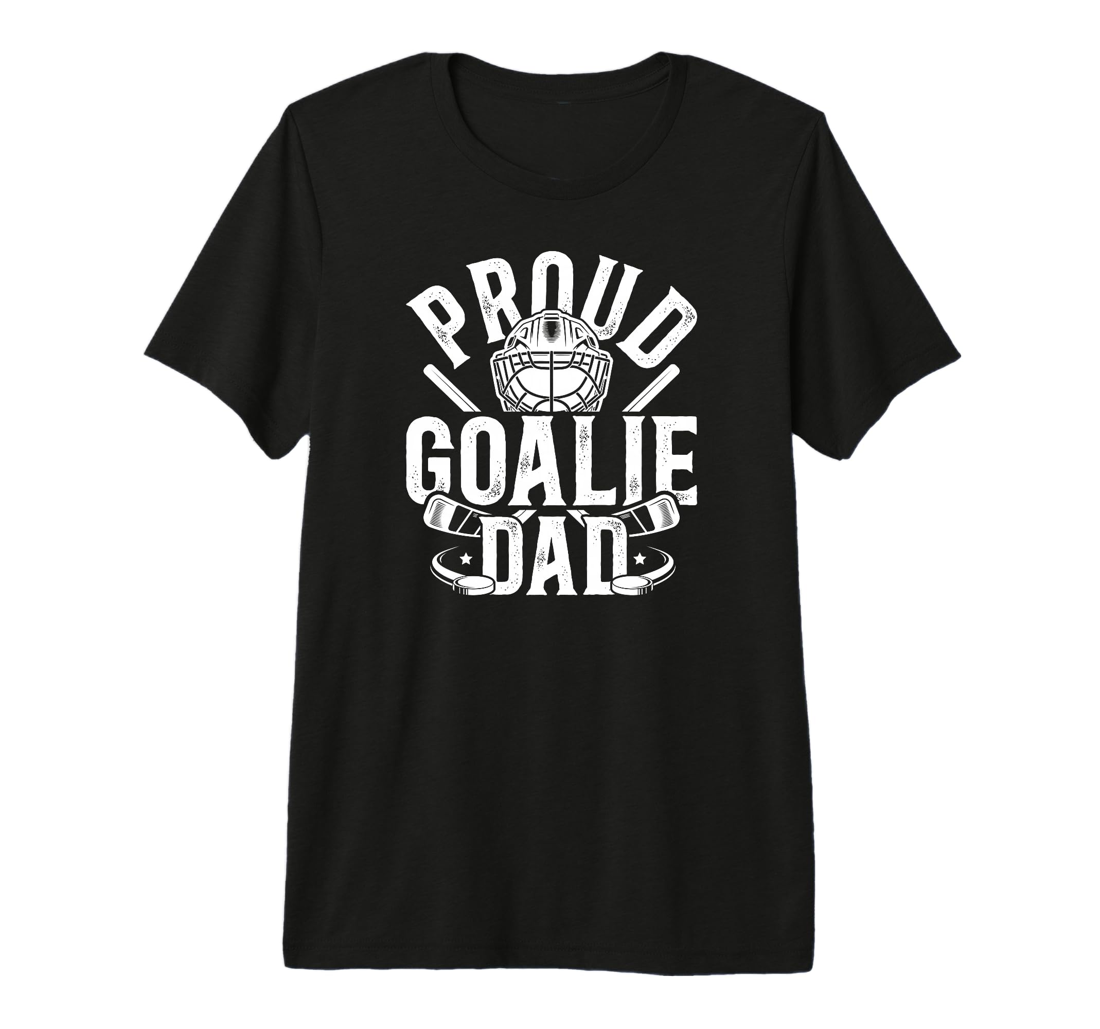 Mens Proud Hockey Goalie Dad Hockey T-Shirt - Fun Novelty Design Men Women - T-Shirt, Sweatshirt, Hoodie