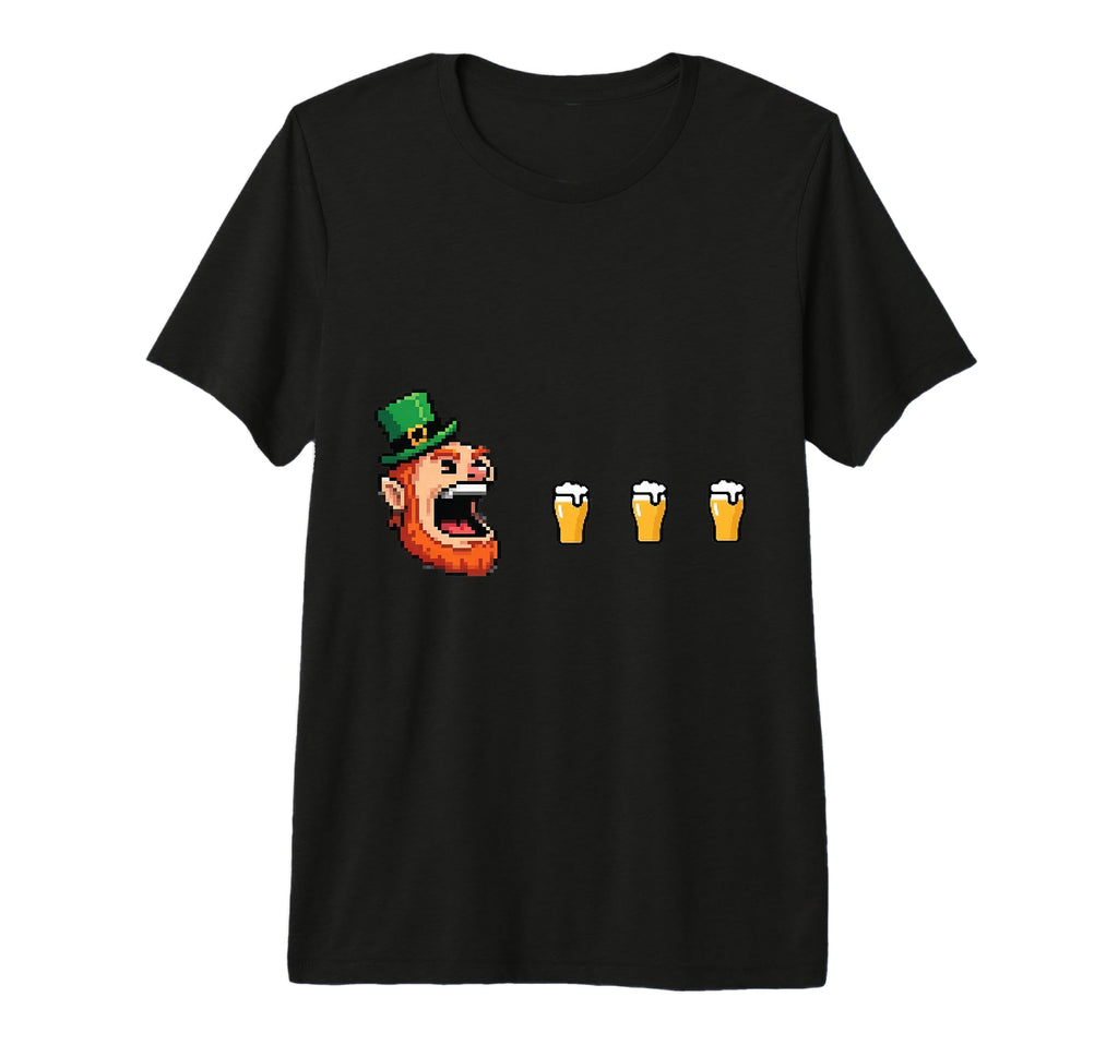 St Patricks Day Pixel Leprechaun T-Shirt - Novelty Apparel Men Women - T-Shirt, Sweatshirt, Hoodie
