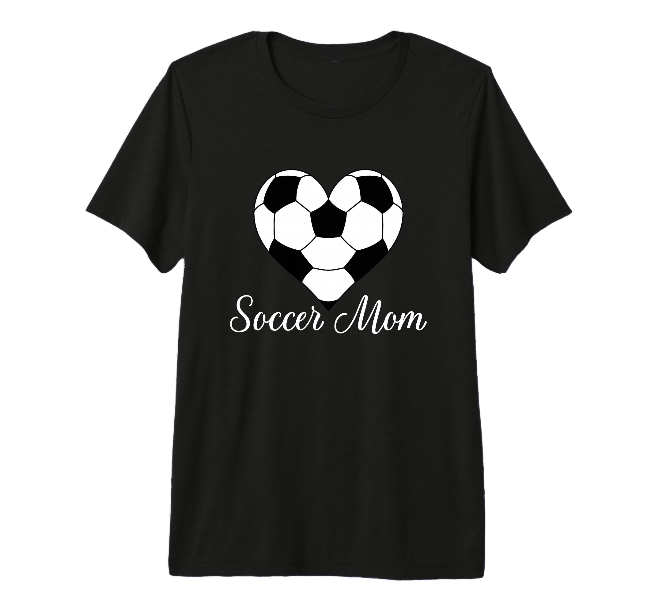 Soccer Mom Heart Soccer Ball Funny T-Shirt - Graphic Print Men Women - T-Shirt, Sweatshirt, Hoodie