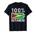 Guyana Flag 100 Guyanese Battery T-Shirt - Casual Everyday Wear Unisex - T-Shirt, Sweatshirt, Hoodie