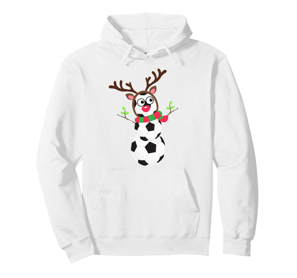 Soccer Balls Snowman Winter Sports Hoodie - Fun Novelty Design Men Women - T-Shirt, Sweatshirt, Hoodie