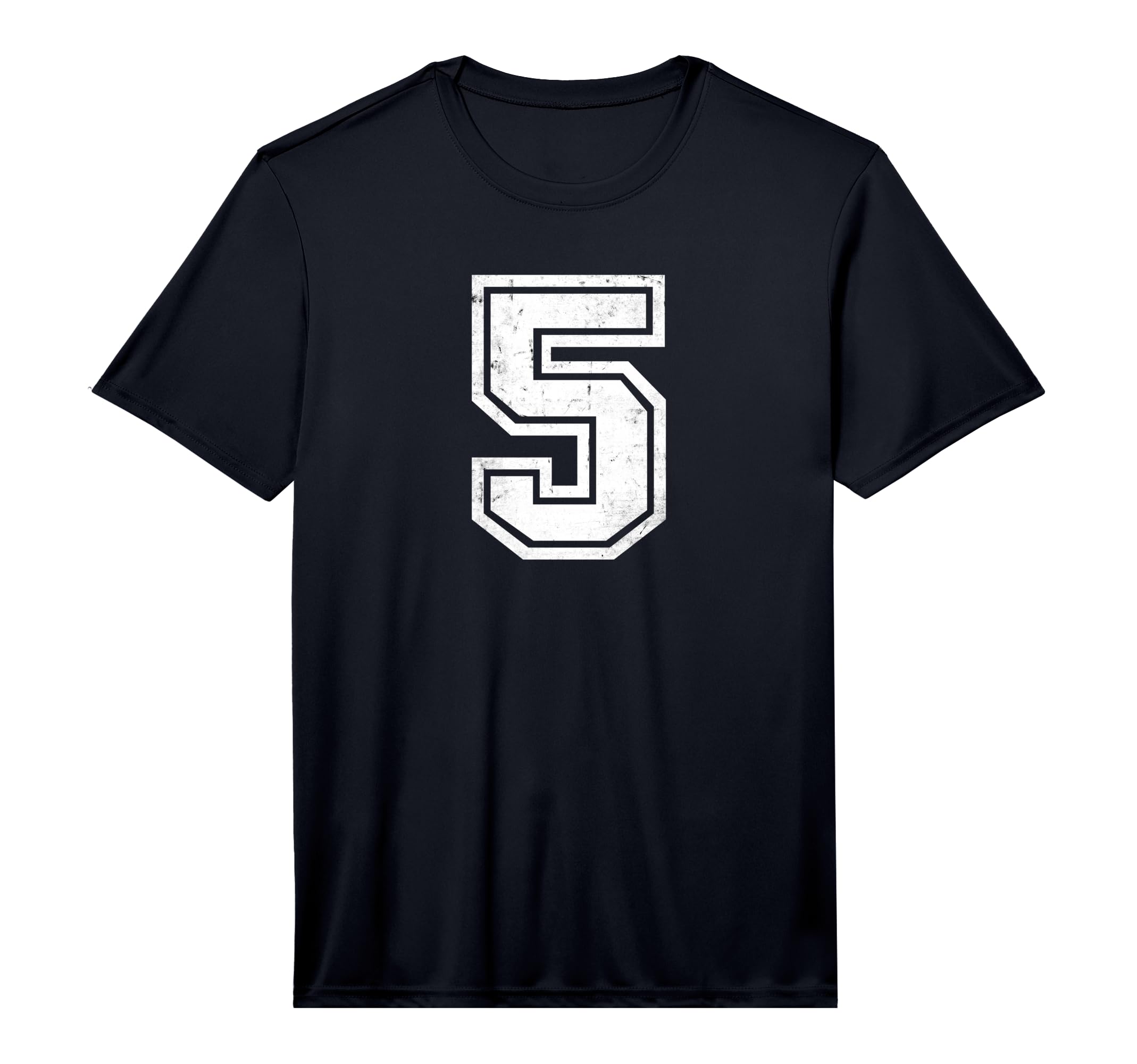 Number 5 Sport Distressed Varsity T-Shirt - Streetwear Style for Adults - T-Shirt, Sweatshirt, Hoodie