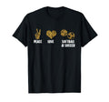 Peace Love Softball Soccer Softball T-Shirt - Aesthetic Graphic Unisex - T-Shirt, Sweatshirt, Hoodie