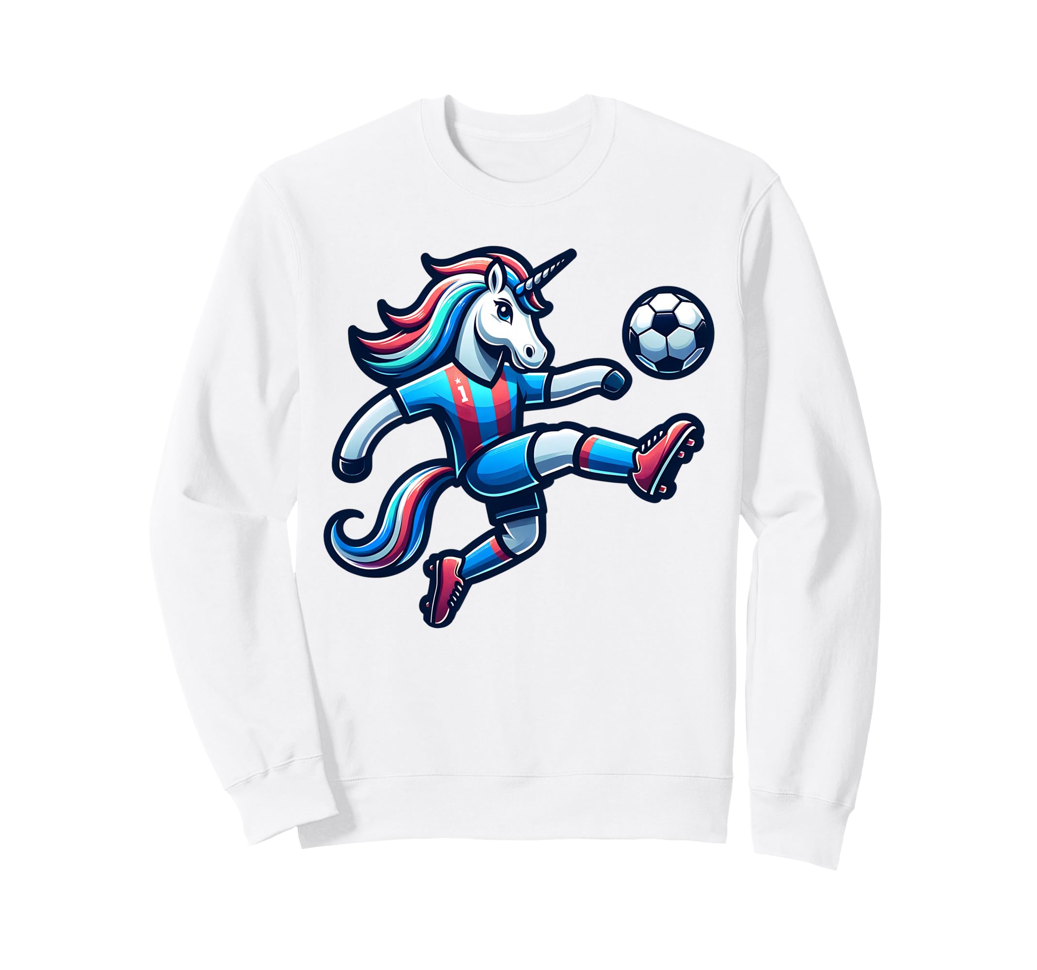 Footballer Unicorn Fans Soccer Team Sweatshirt - Unique Graphic Men Women - T-Shirt, Sweatshirt, Hoodie