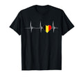 Belgium Heart Belgian Heartbeat Ekg T-Shirt - Graphic Print Men Women - T-Shirt, Sweatshirt, Hoodie