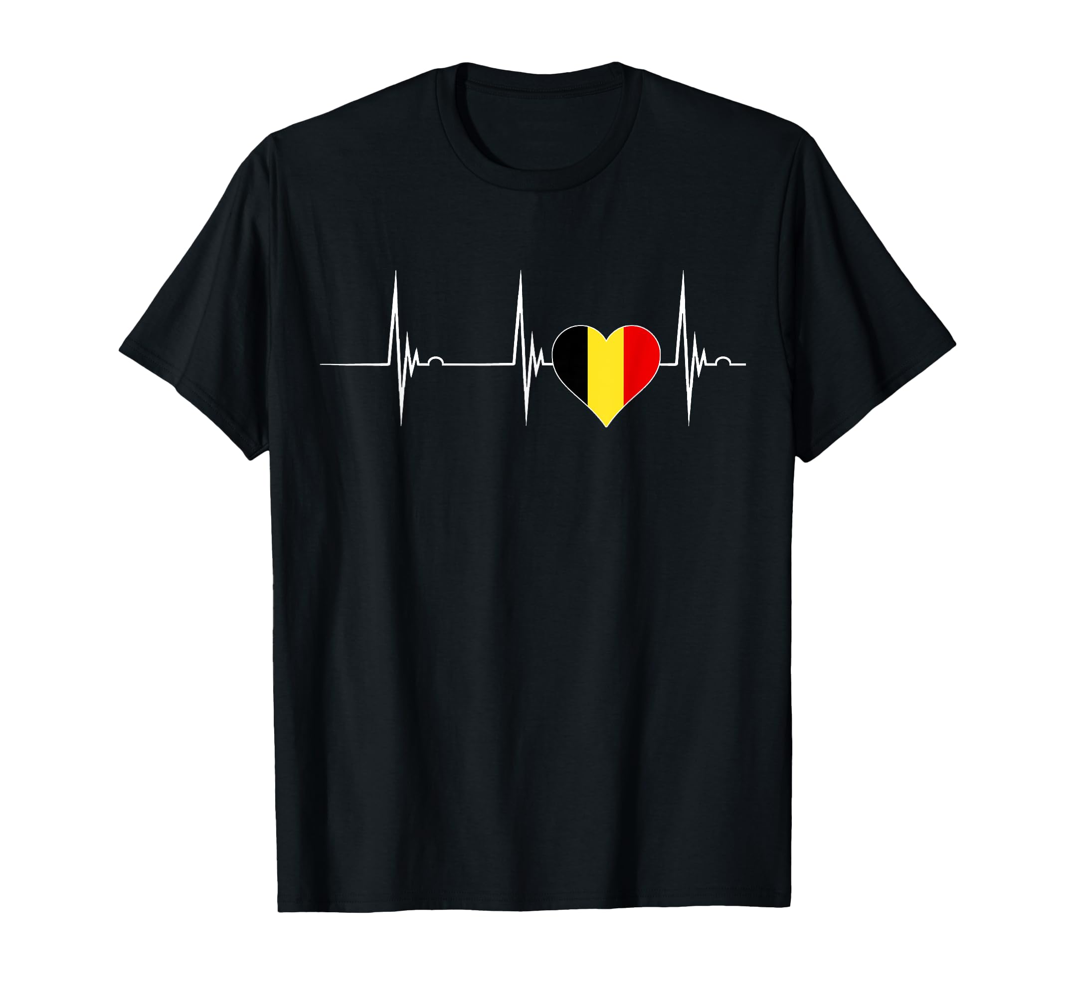 Belgium Heart Belgian Heartbeat Ekg T-Shirt - Graphic Print Men Women - T-Shirt, Sweatshirt, Hoodie