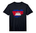 Cambodian Map And Flag Souvenir T-Shirt - Novelty Apparel Unisex - T-Shirt, Sweatshirt, Hoodie