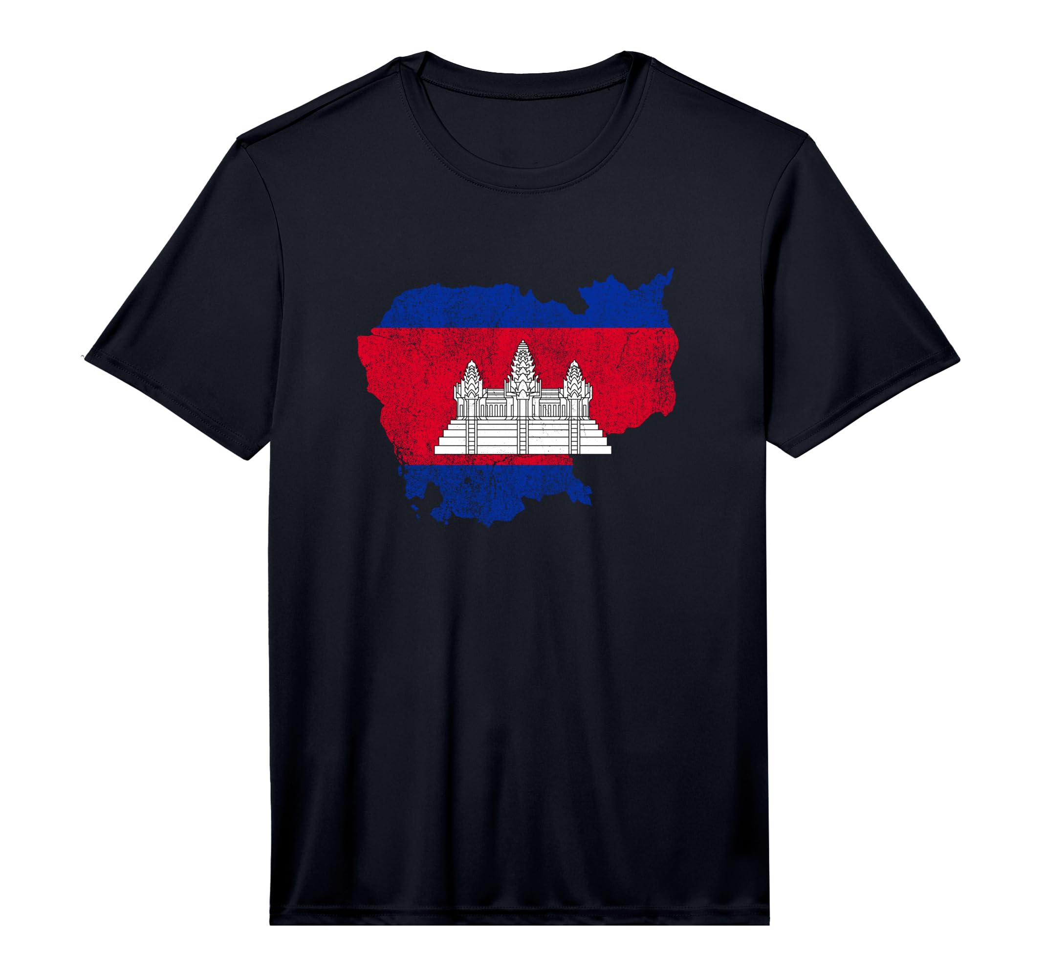 Cambodian Map And Flag Souvenir T-Shirt - Novelty Apparel Unisex - T-Shirt, Sweatshirt, Hoodie