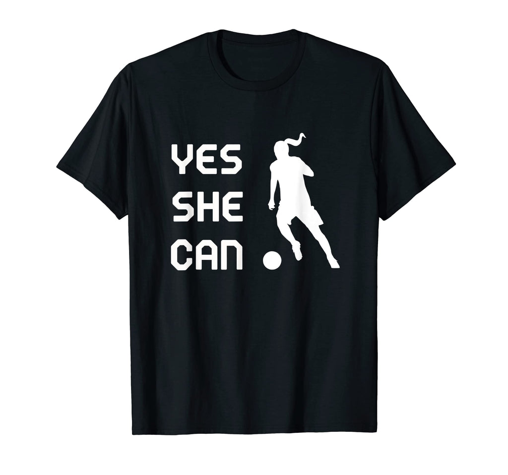 Womens Football Soccer Empowerment Yes She T-Shirt - Trendy Graphic Unisex - T-Shirt, Sweatshirt, Hoodie