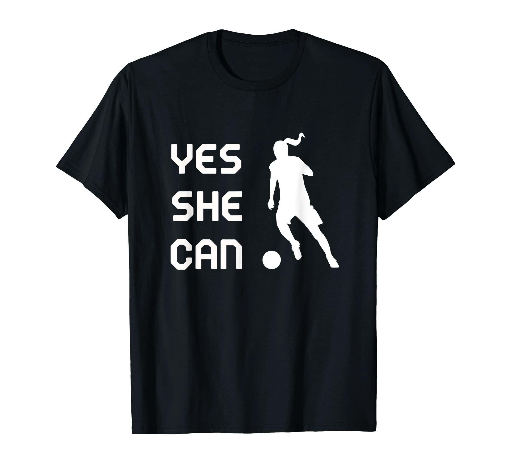 Womens Football Soccer Empowerment Yes She T-Shirt - Trendy Graphic Unisex - T-Shirt, Sweatshirt, Hoodie