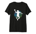 Handball High Flying Jump Shot Tri Blend T-Shirt - Graphic Print for Adults - T-Shirt, Sweatshirt, Hoodie
