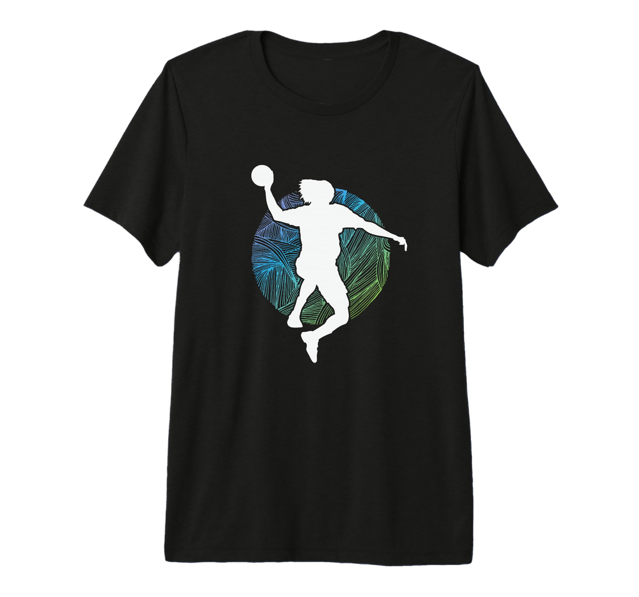 Handball High Flying Jump Shot Tri Blend T-Shirt - Graphic Print for Adults - T-Shirt, Sweatshirt, Hoodie