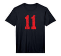 Number 11 Red Distressed Favorite T-Shirt - Novelty Apparel Men Women - T-Shirt, Sweatshirt, Hoodie