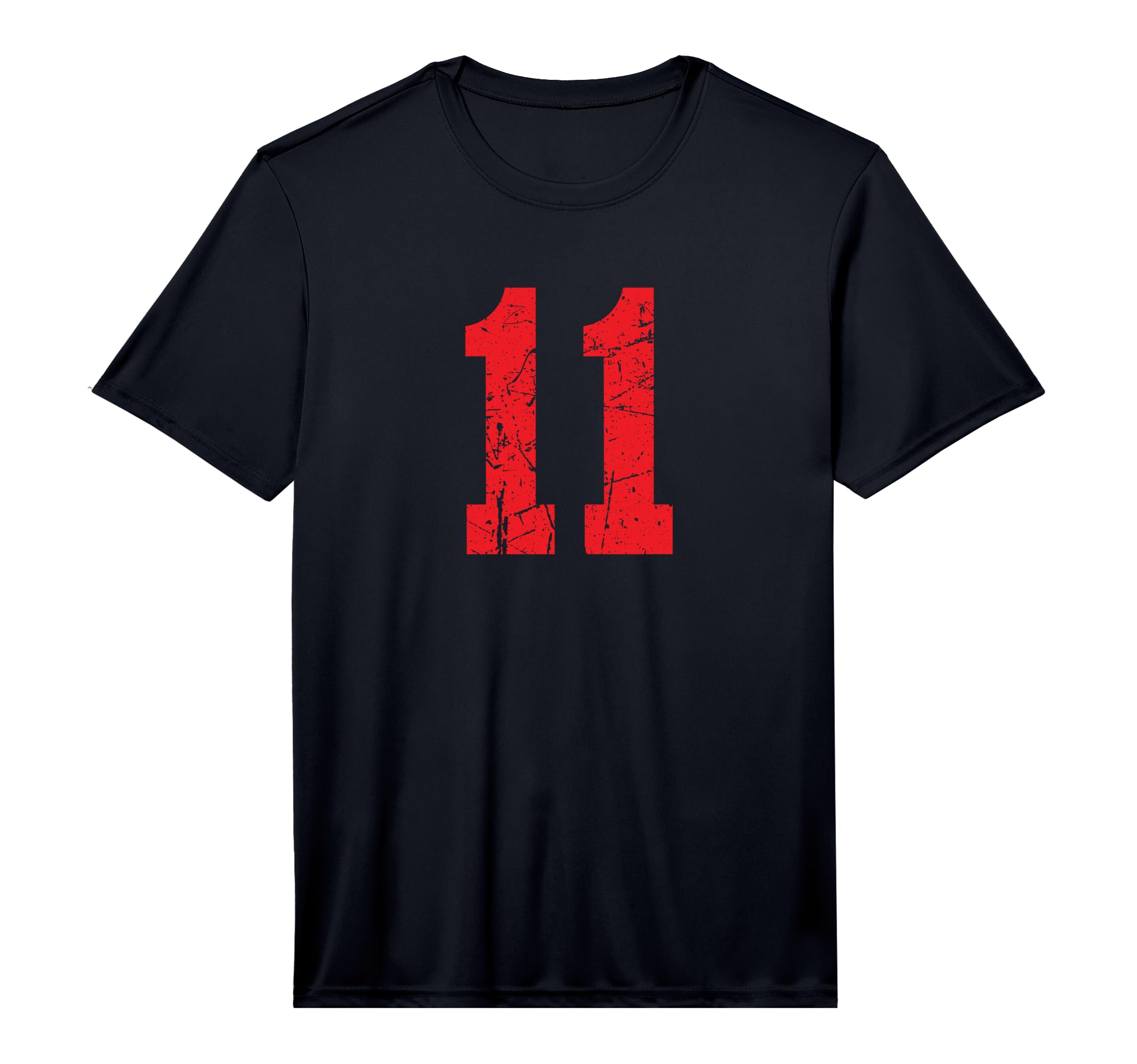 Number 11 Red Distressed Favorite T-Shirt - Novelty Apparel Men Women - T-Shirt, Sweatshirt, Hoodie