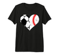 Soccer Baseball Heart Funny Soccer T-Shirt - Novelty Apparel Men Women - T-Shirt, Sweatshirt, Hoodie