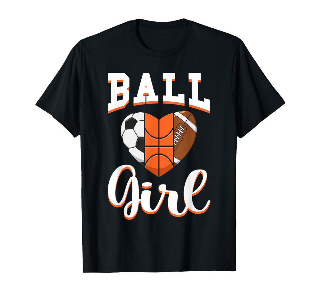 Ball Sports Heart Soccer Basketball T-Shirt - Fun Novelty Design Unisex - T-Shirt, Sweatshirt, Hoodie