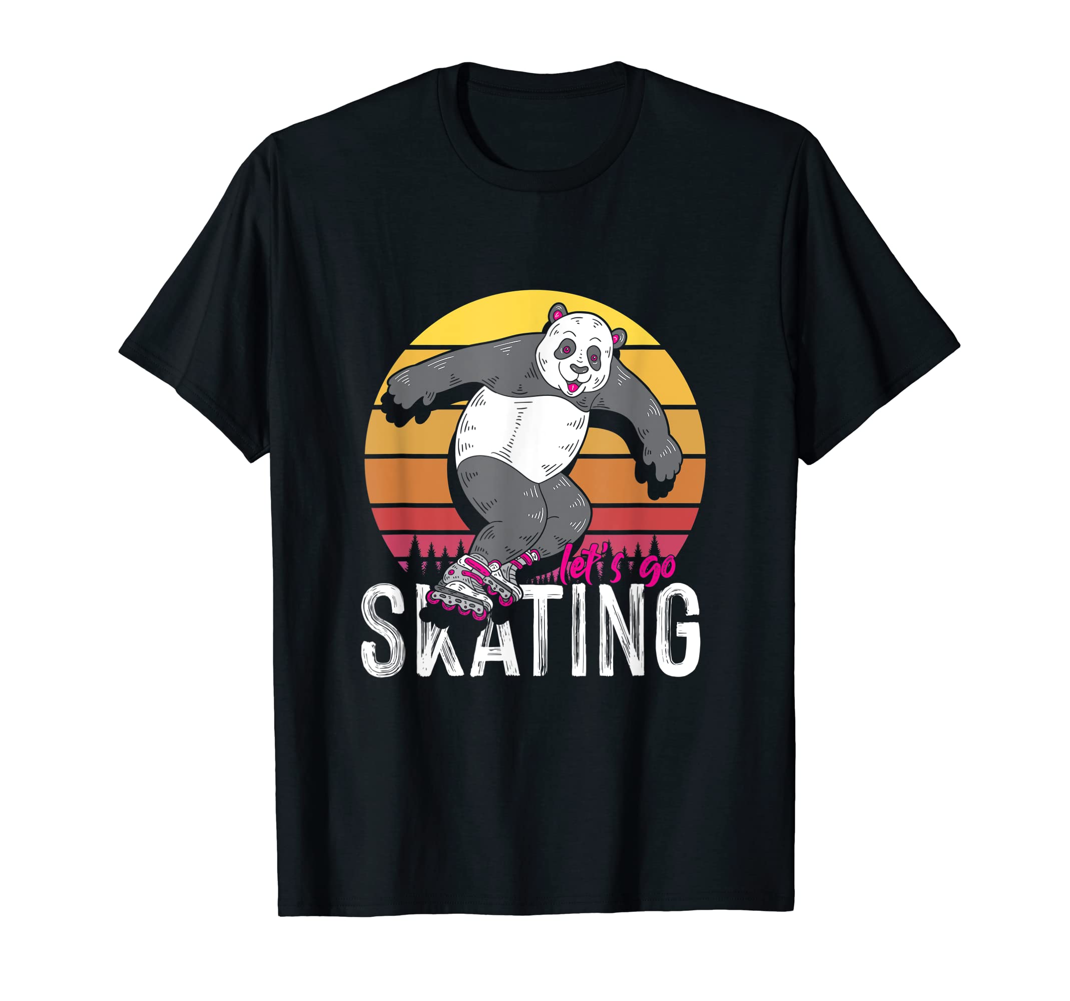 Panda Bear Skate Blades Roller T-Shirt - Streetwear Style for Adults - T-Shirt, Sweatshirt, Hoodie