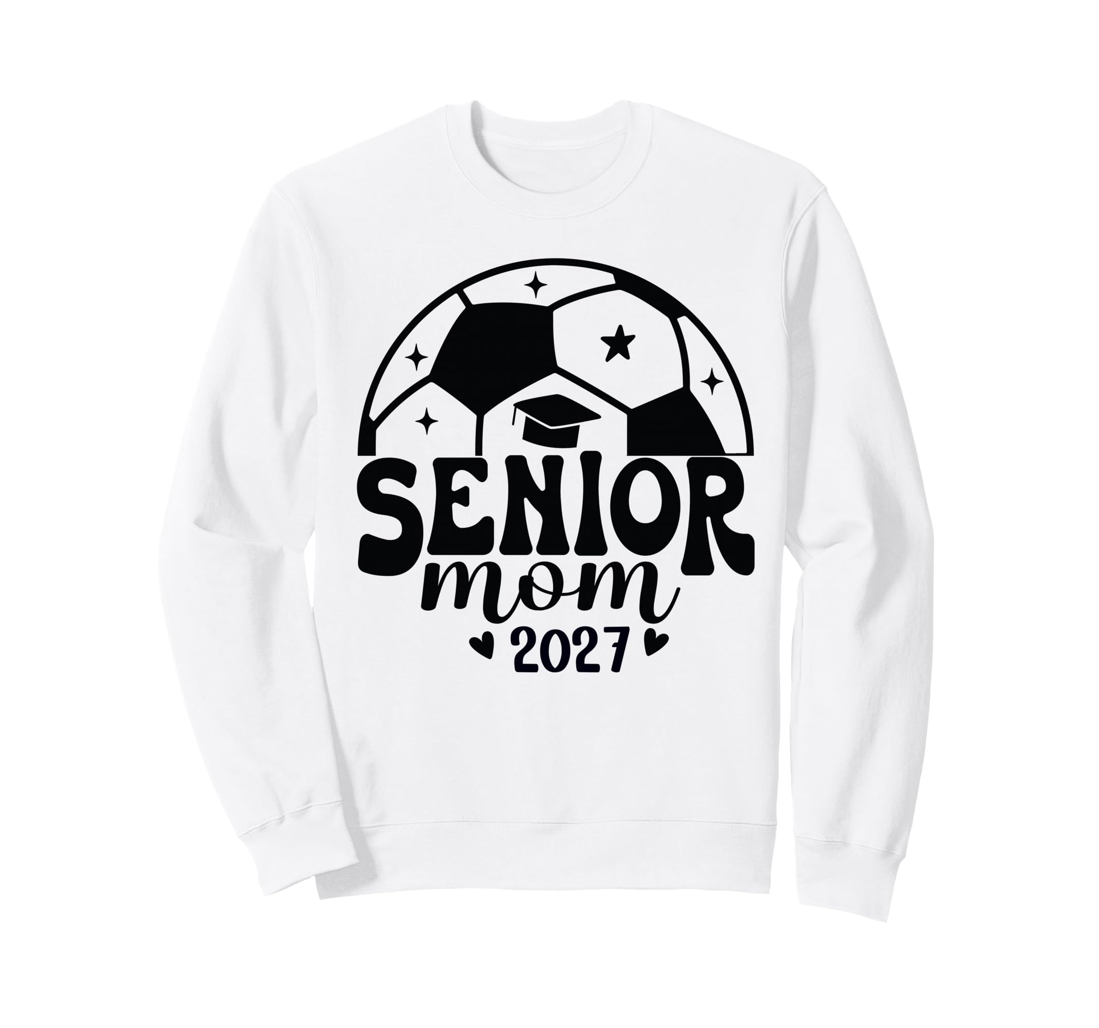 Senior Mom Soccer Class 2027 Sweatshirt - Custom Art Print for Adults - T-Shirt, Sweatshirt, Hoodie