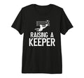 Mens Raising Soccer Keeper Dad T-Shirt - Minimalist Print for Adults - T-Shirt, Sweatshirt, Hoodie