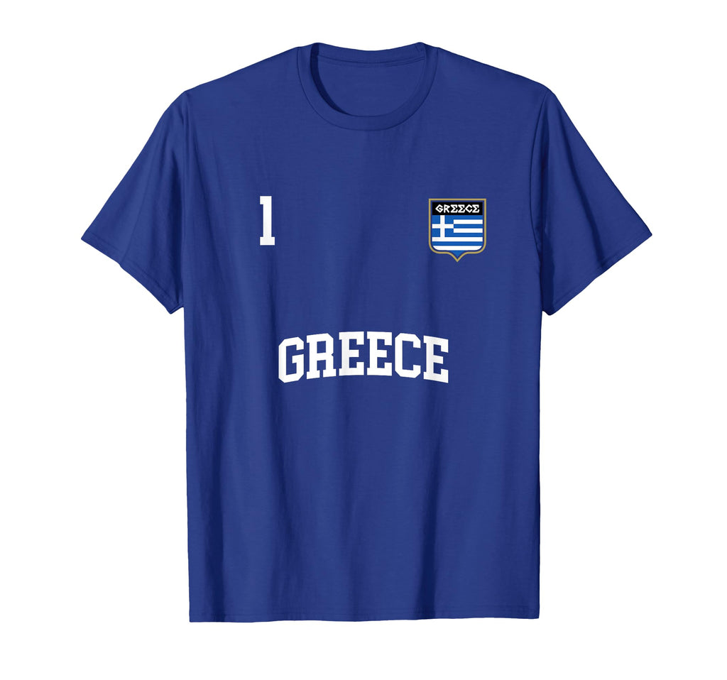 Greece No 1 Greek Flag Football T-Shirt - Custom Art Print Men Women - T-Shirt, Sweatshirt, Hoodie