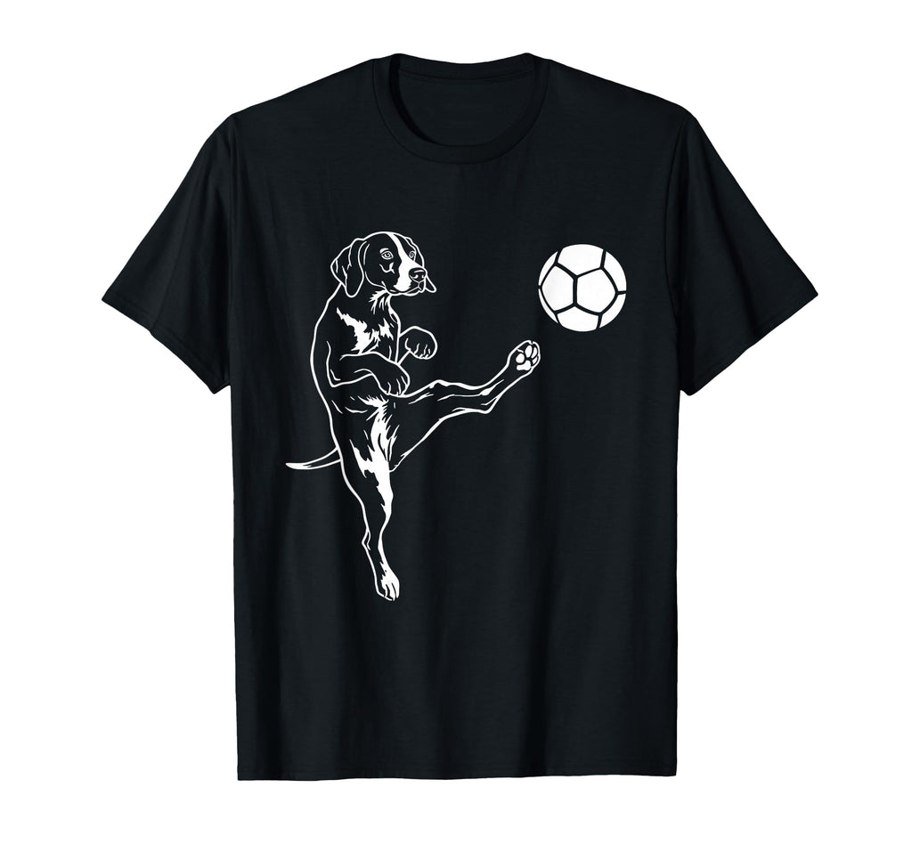 Labrador Playing Soccer Dog Lover T-Shirt - Custom Art Print Men Women - T-Shirt, Sweatshirt, Hoodie
