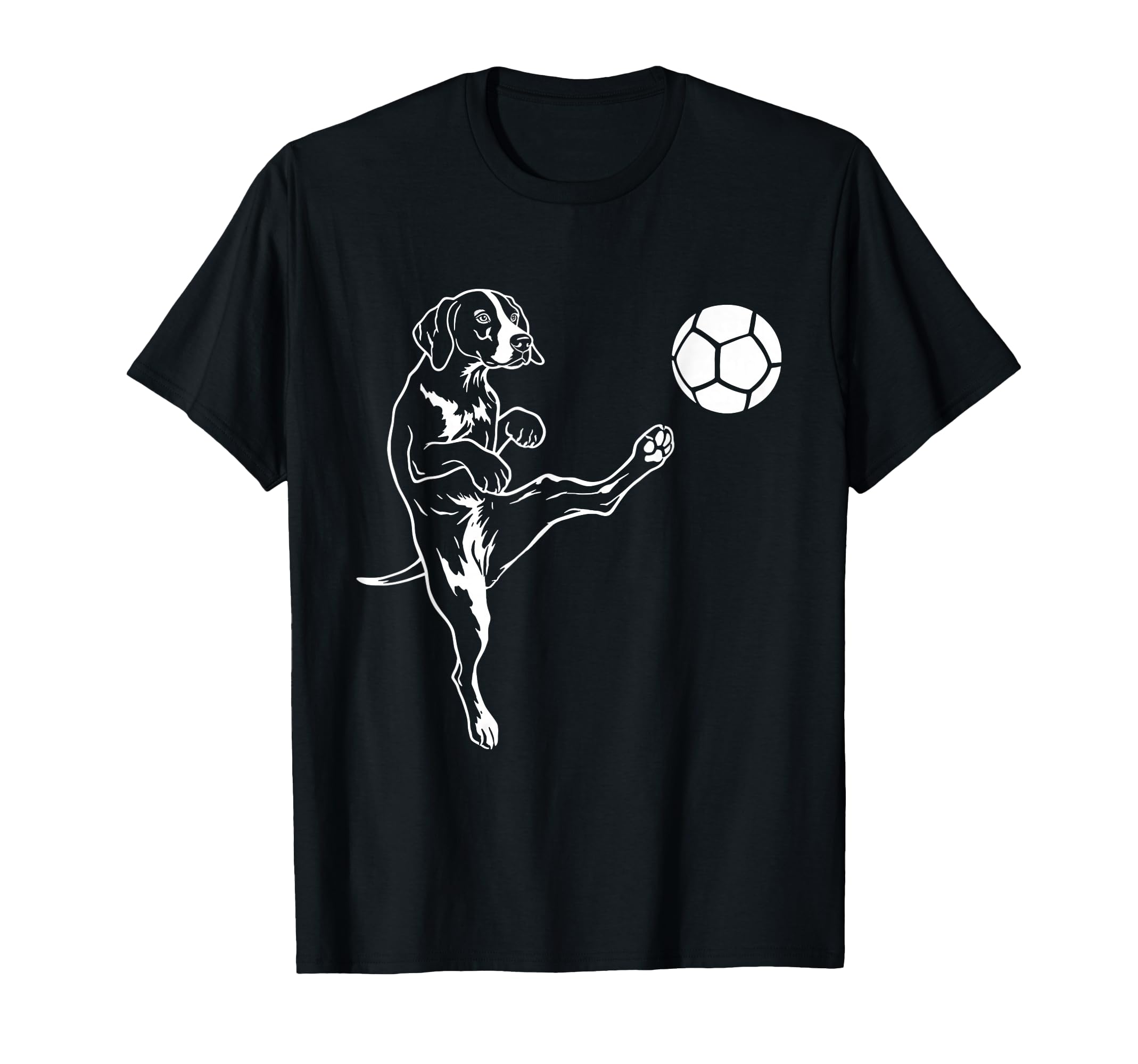 Labrador Playing Soccer Dog Lover Futbol T-Shirt - Custom Art Print Unisex - T-Shirt, Sweatshirt, Hoodie