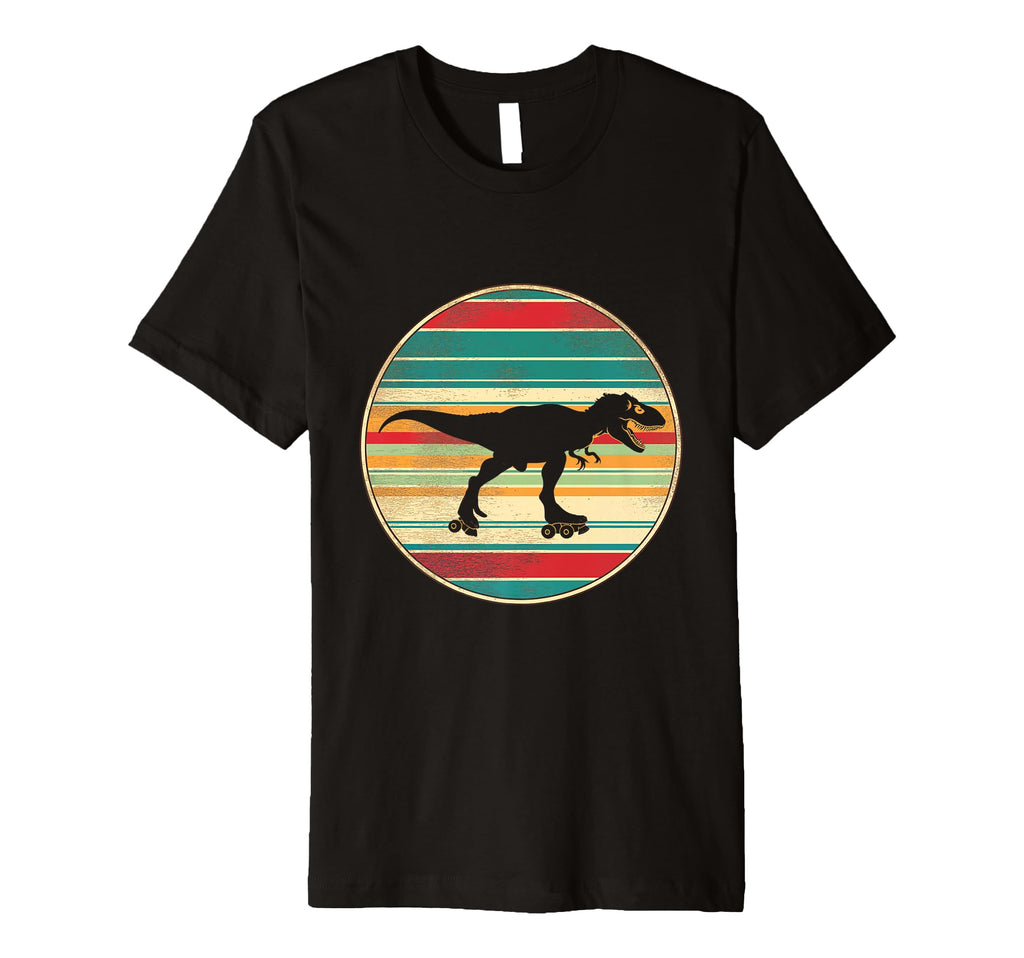 Rex Roller Skating Dinosaur Fun T-Shirt - Custom Art Print Unisex - T-Shirt, Sweatshirt, Hoodie