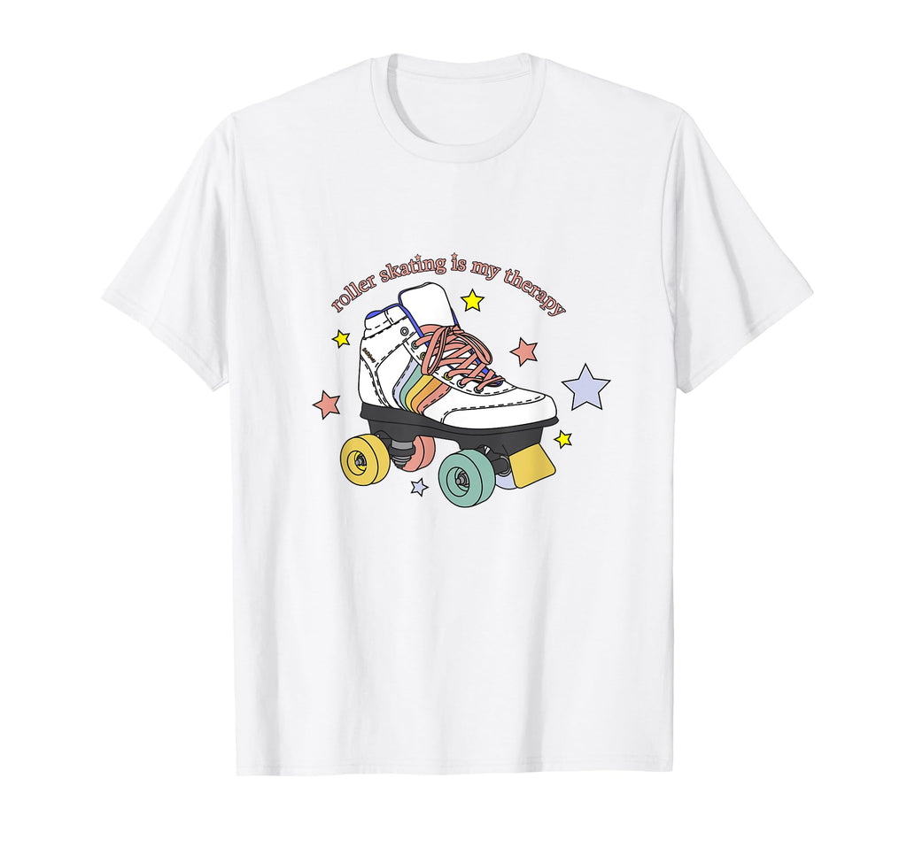 Roller Skating Is My Therapy Pastel T-Shirt - Streetwear Style Men Women - T-Shirt, Sweatshirt, Hoodie