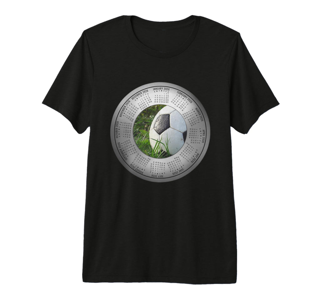 2026 Calendar Soccer Ball Players Moms T-Shirt - Trendy Graphic for Adults - T-Shirt, Sweatshirt, Hoodie