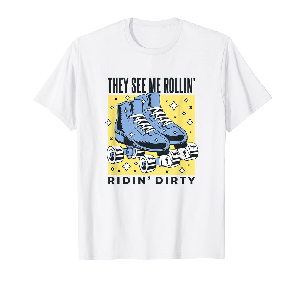 70S And 80S Skating Parody Novelty T-Shirt - Novelty Apparel Men Women - T-Shirt, Sweatshirt, Hoodie