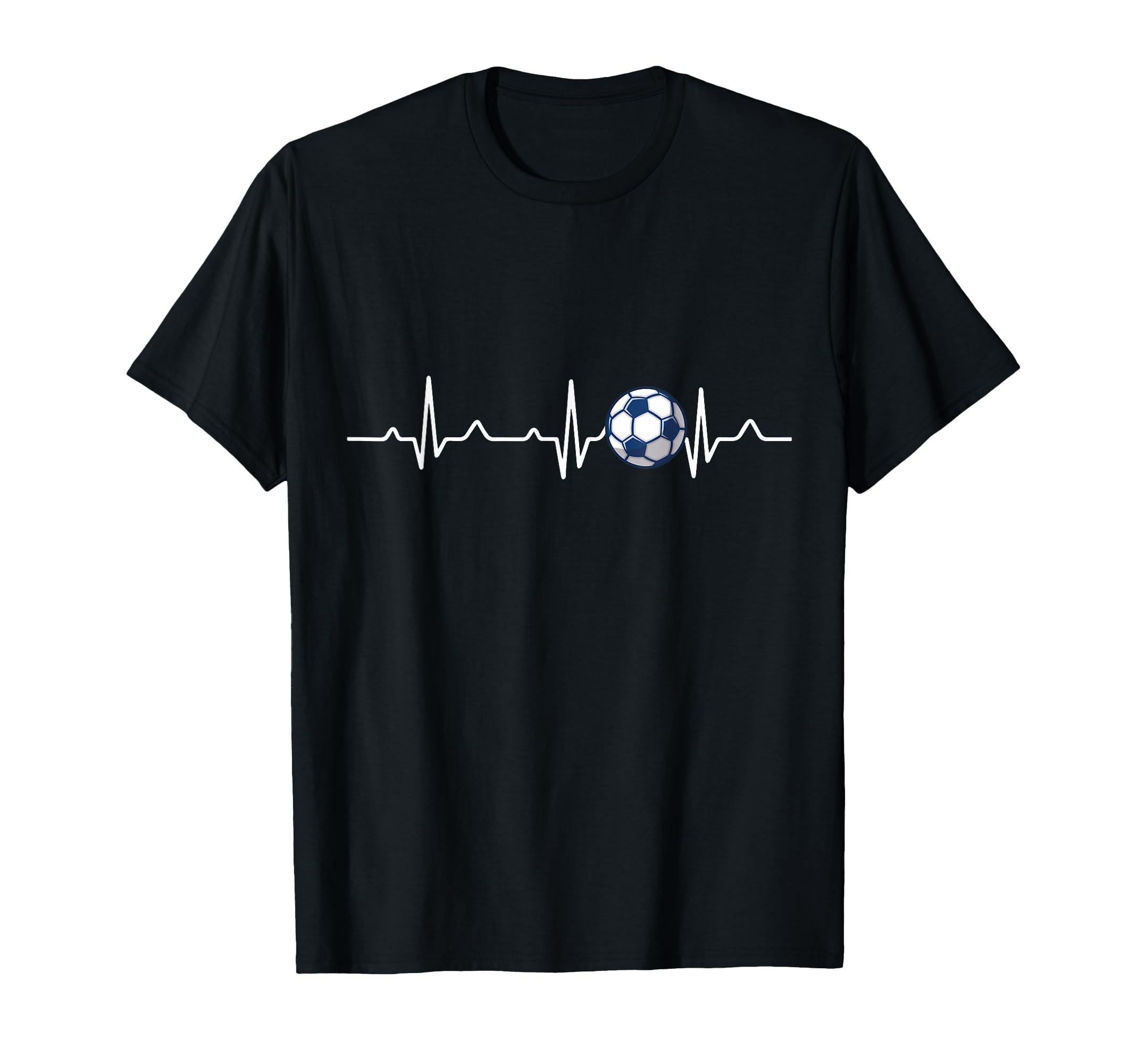 Heartbeat Soccer Lover Gift T-Shirt - Casual Everyday Wear Unisex - T-Shirt, Sweatshirt, Hoodie