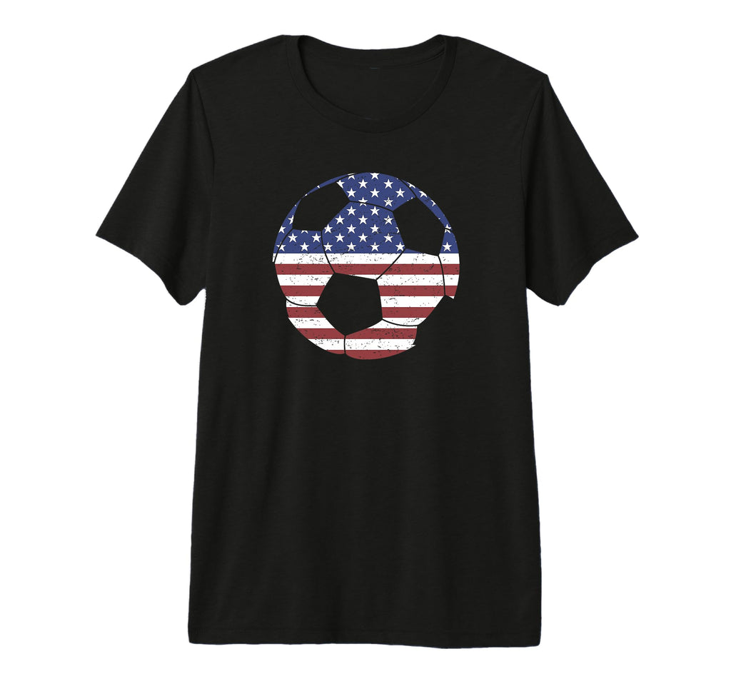 Soccer Ball Usa American Flag T-Shirt - Aesthetic Graphic Men Women - T-Shirt, Sweatshirt, Hoodie
