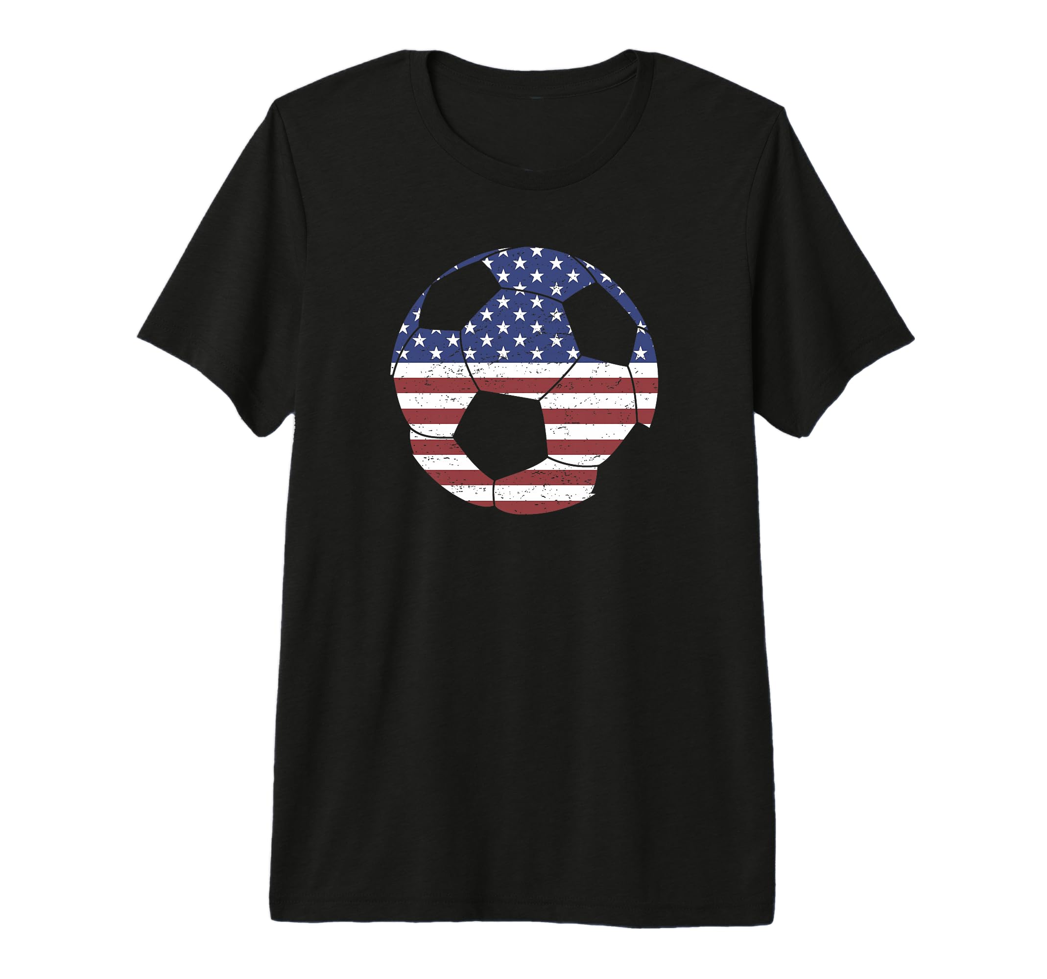 Soccer Ball Usa American Flag T-Shirt - Aesthetic Graphic Men Women - T-Shirt, Sweatshirt, Hoodie