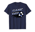 Soccer Game Day Splatter Black Blue T-Shirt - Casual Everyday Wear Unisex - T-Shirt, Sweatshirt, Hoodie