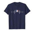 France Soccer Heartbeat French T-Shirt - Minimalist Print for Adults - T-Shirt, Sweatshirt, Hoodie