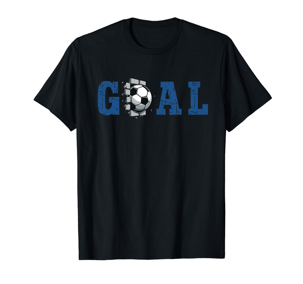Goal Soccer Ball Break Wall Soccer T-Shirt - Trendy Graphic for Adults - T-Shirt, Sweatshirt, Hoodie