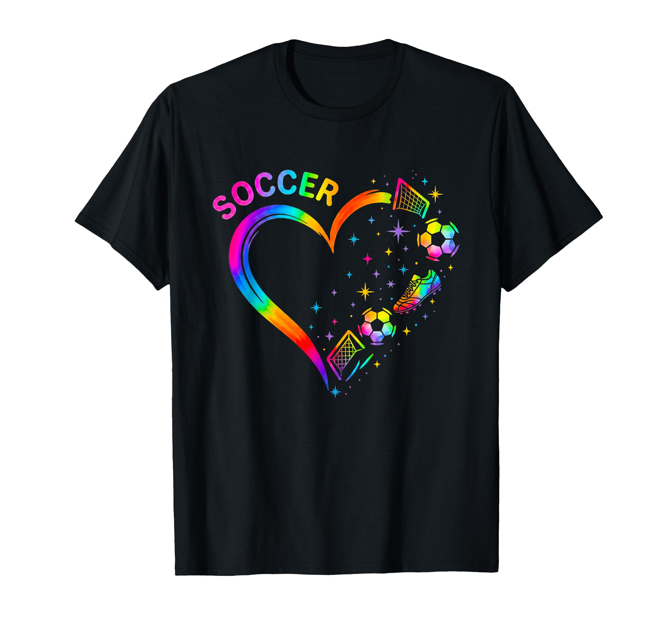 Soccer Heart Colorful Pin Lovers Player T-Shirt - Trendy Graphic Unisex - T-Shirt, Sweatshirt, Hoodie