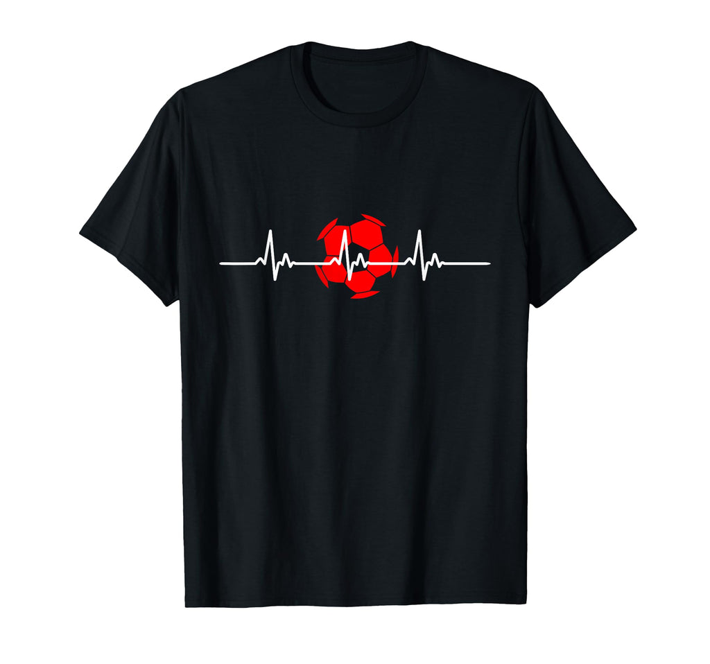 Heartbeat Soccer Soccer T-Shirt - Casual Everyday Wear for Adults - T-Shirt, Sweatshirt, Hoodie