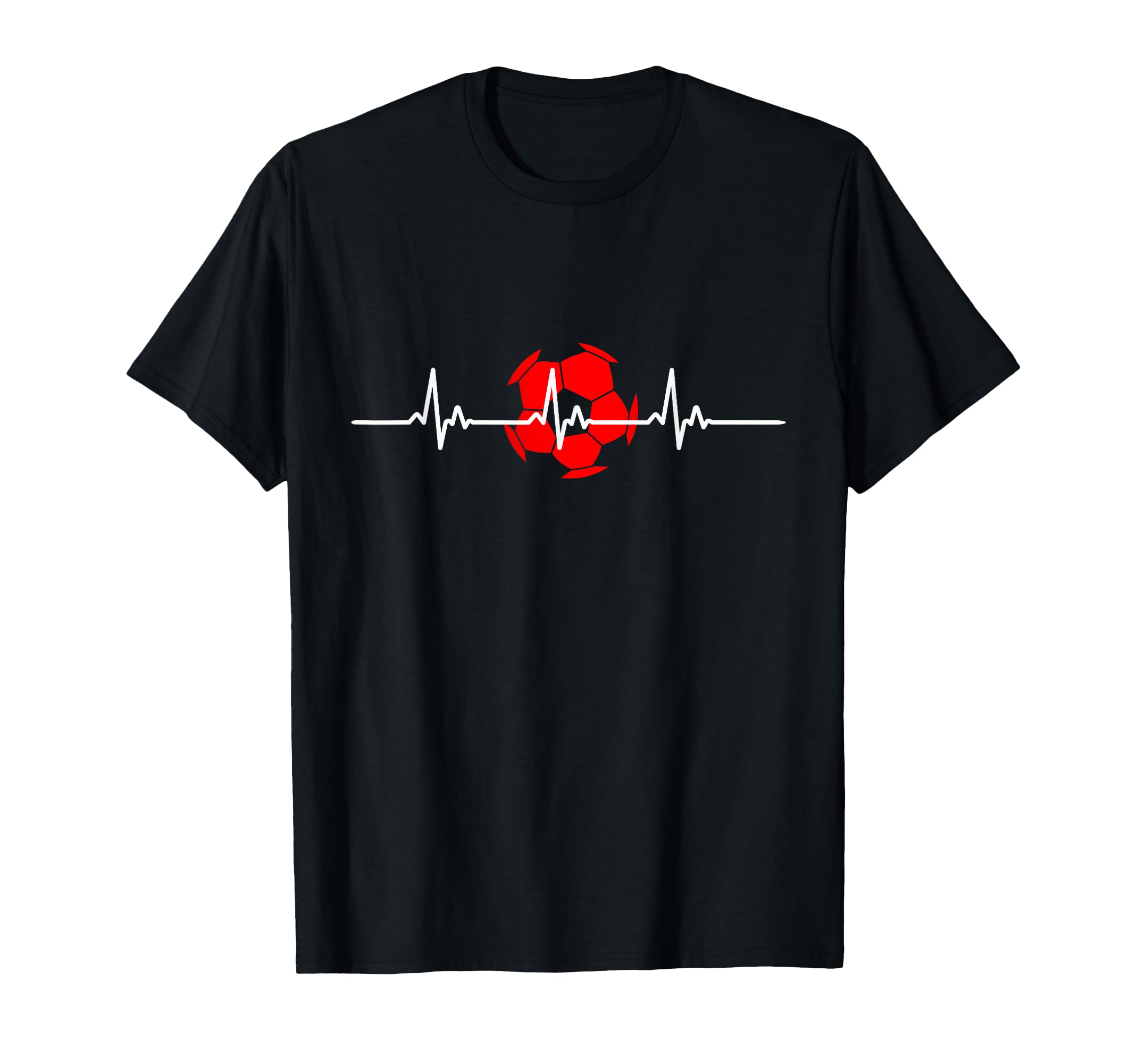 Heartbeat Soccer Soccer T-Shirt - Casual Everyday Wear for Adults - T-Shirt, Sweatshirt, Hoodie