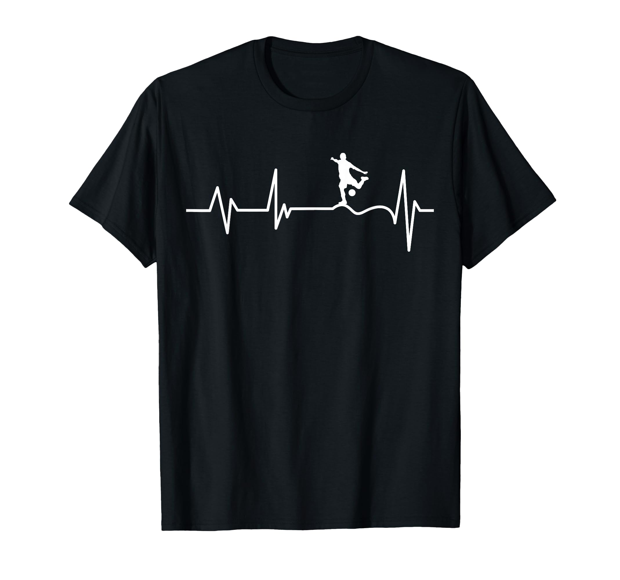 Footballer Heartbeat Football Player Ecg T-Shirt - Streetwear Style Unisex - T-Shirt, Sweatshirt, Hoodie