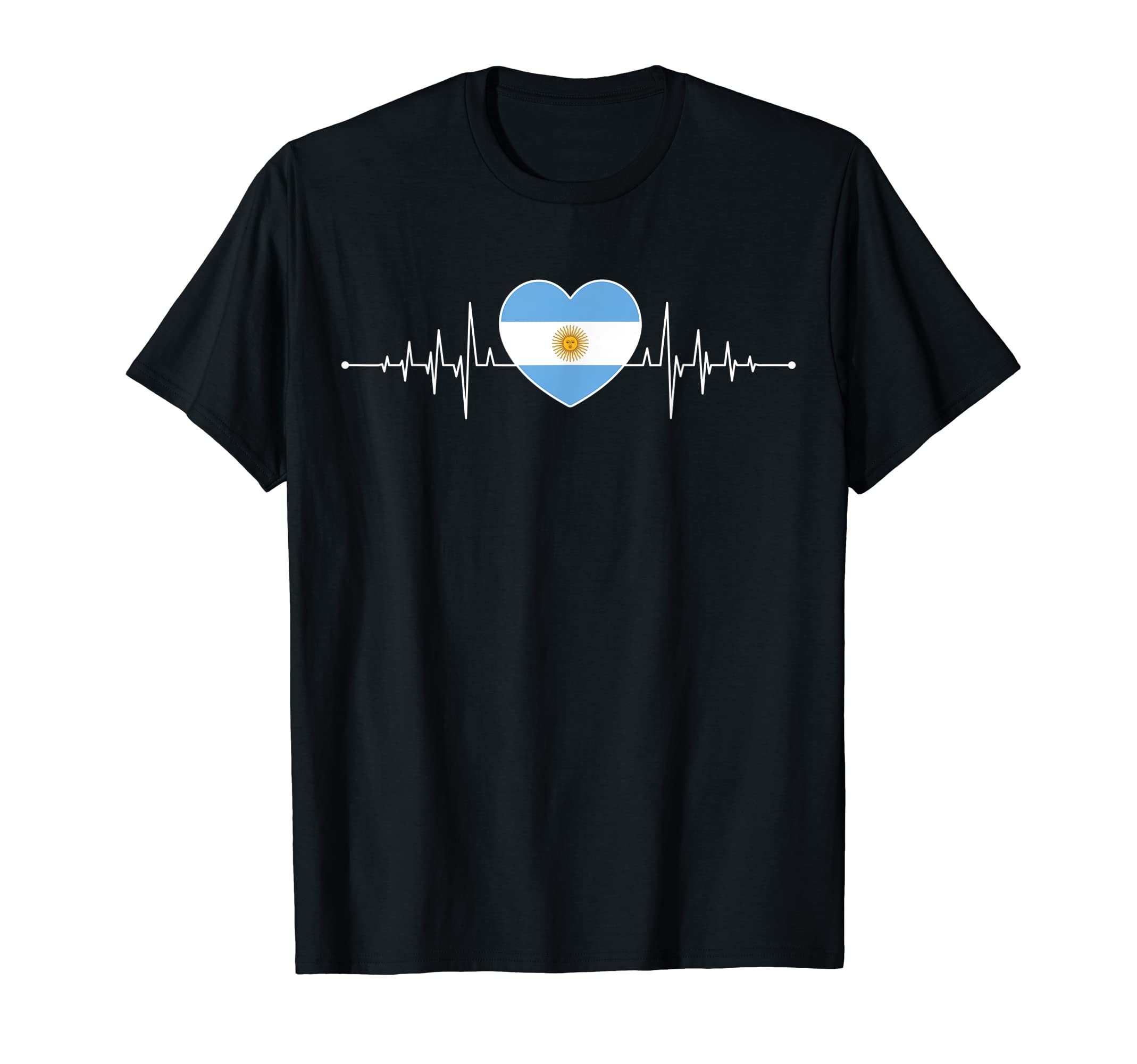 Argentina Heartbeat Argentinian T-Shirt - Casual Everyday Wear Men Women - T-Shirt, Sweatshirt, Hoodie