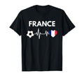 France Flag Heartbeat Soccer T-Shirt - Unique Graphic for Adults - T-Shirt, Sweatshirt, Hoodie