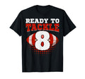 Football 8Th Birthday Player Tackle T-Shirt - Minimalist Print for Adults - T-Shirt, Sweatshirt, Hoodie
