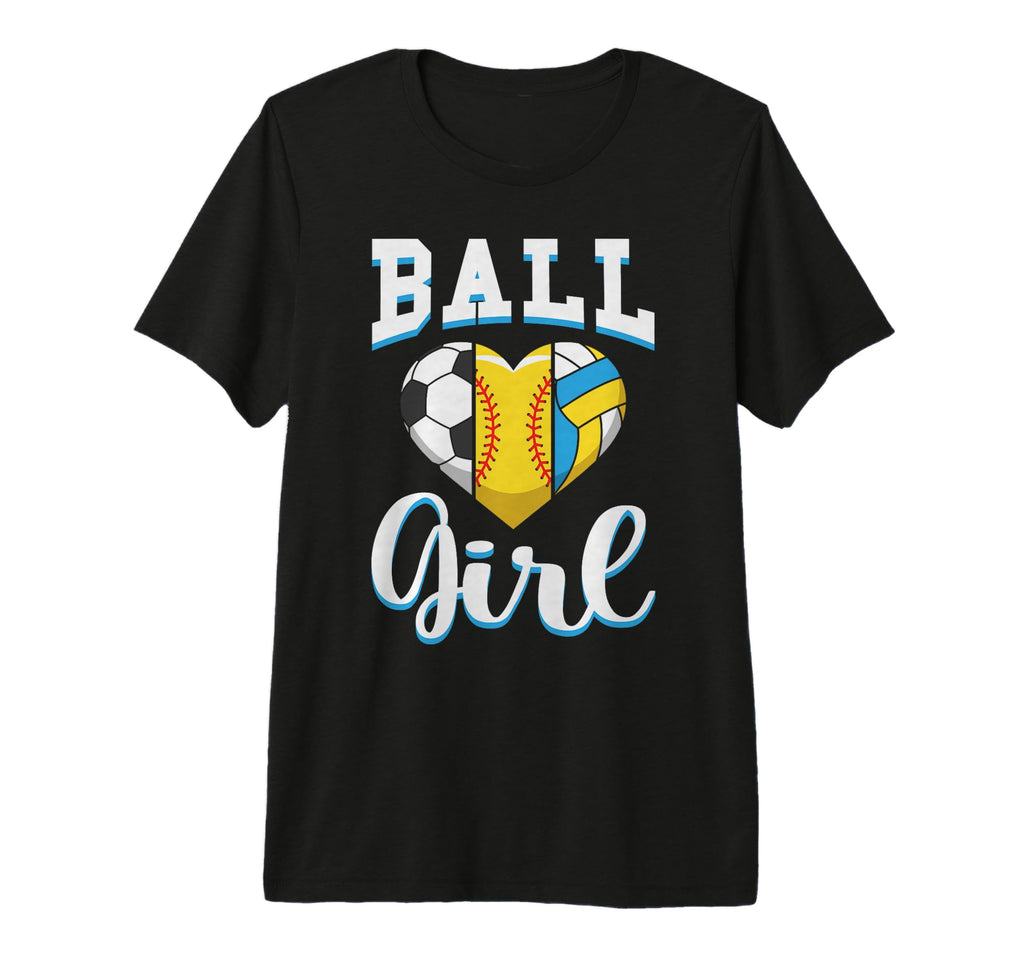 Ball Sports Heart Soccer Softball T-Shirt - Custom Art Print for Adults - T-Shirt, Sweatshirt, Hoodie